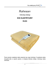 Instrukcja Rohnson R-033 Koc elektryczny