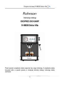 Instrukcja Rohnson R-98030 Dolce Vita Ekspres do espresso