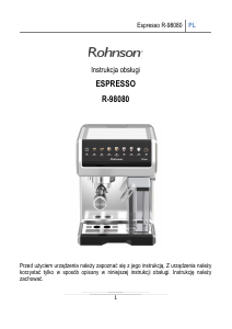 Instrukcja Rohnson R-98080 Ekspres do espresso