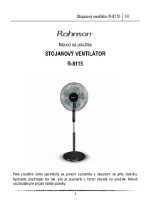 Návod Rohnson R-8115 Ventilátor