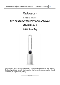 Návod Rohnson R-8801 Cool Ray Ventilátor