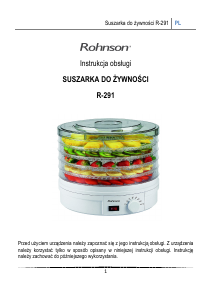 Instrukcja Rohnson R-291 Suszarka do warzyw