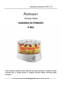 Instrukcja Rohnson R-2911 Suszarka do warzyw