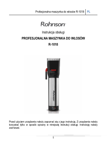 Instrukcja Rohnson R-1018 Strzyżarka do włosów