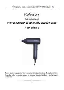 Instrukcja Rohnson R-684 Suszarka do włosów