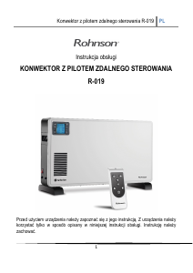 Instrukcja Rohnson R-019 Ogrzewacz