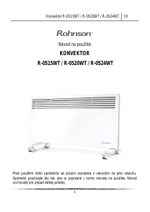Návod Rohnson R-0515WT Ohrievač