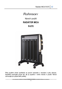 Manuál Rohnson R-070 Topení