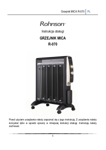 Instrukcja Rohnson R-070 Ogrzewacz