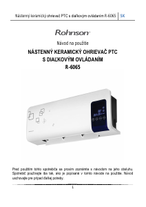 Návod Rohnson R-6065 Ohrievač