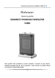 Návod Rohnson R-8063 Ohrievač