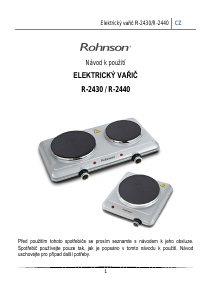 Manuál Rohnson R-2430 Varná deska
