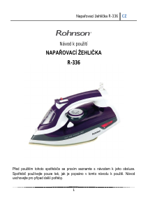 Manuál Rohnson R-336 Žehlička