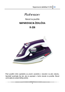 Návod Rohnson R-336 Žehlička