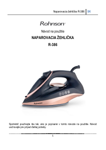 Návod Rohnson R-386 Žehlička