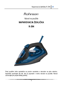 Návod Rohnson R-394 Žehlička