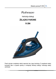 Instrukcja Rohnson R-394 Żelazko