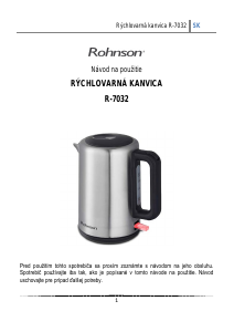 Návod Rohnson R-7032 Kanvica
