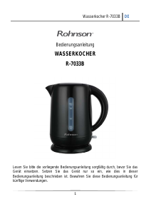 Bedienungsanleitung Rohnson R-7033B Wasserkocher