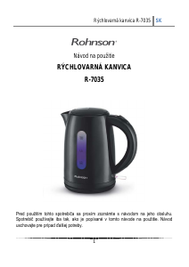 Návod Rohnson R-7035 Kanvica