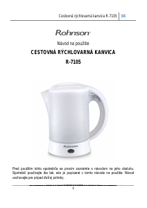 Návod Rohnson R-7105 Kanvica