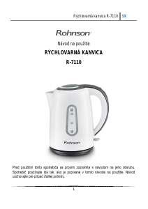 Návod Rohnson R-7110 Kanvica