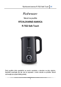 Návod Rohnson R-7522 Safe Touch Kanvica