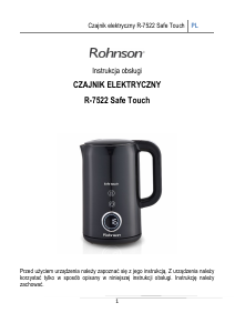 Instrukcja Rohnson R-7522 Safe Touch Czajnik