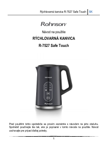 Návod Rohnson R-7527 Safe Touch Kanvica