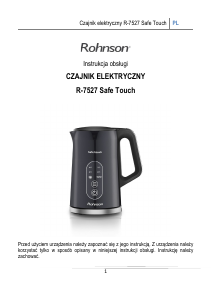 Instrukcja Rohnson R-7527 Safe Touch Czajnik