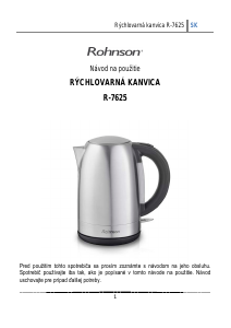 Návod Rohnson R-7625 Kanvica
