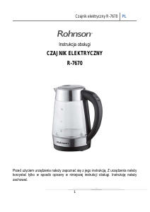 Instrukcja Rohnson R-7670 Czajnik