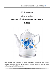 Návod Rohnson R-7806 Kanvica