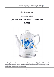 Instrukcja Rohnson R-7806 Czajnik