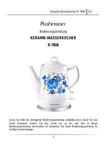 Bedienungsanleitung Rohnson R-7806 Wasserkocher