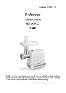 Használati útmutató Rohnson R-5409 Húsdaráló