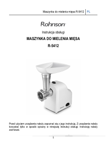 Instrukcja Rohnson R-5412 Maszynka do mielenia