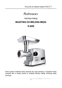 Instrukcja Rohnson R-5430 Maszynka do mielenia