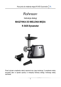 Instrukcja Rohnson R-5435 Dynamotor Maszynka do mielenia