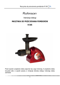 Instrukcja Rohnson R-545 Maszynka do mielenia