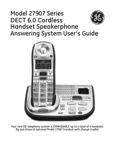 Manual GE 27907 Wireless Phone