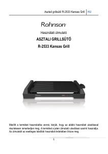 Használati útmutató Rohnson R-2533 Kansas Asztali grillsütő
