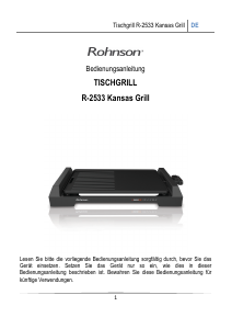 Bedienungsanleitung Rohnson R-2533 Kansas Tischgrill