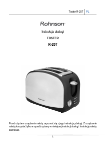 Instrukcja Rohnson R-207 Toster