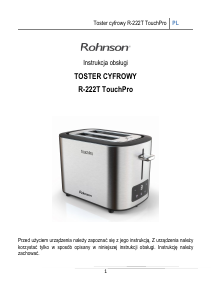 Instrukcja Rohnson R-222 TouchPro Toster