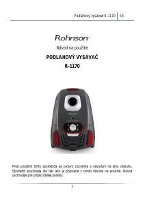 Návod Rohnson R-1170 Vysávač