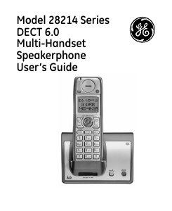 Manual GE 28214 Wireless Phone