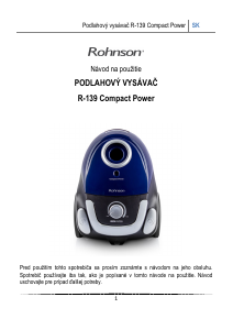 Návod Rohnson R-139 Vysávač
