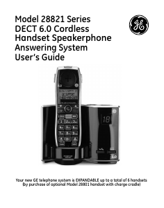 Manual GE 28821 Wireless Phone