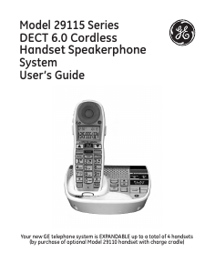 Handleiding GE 29115 Draadloze telefoon